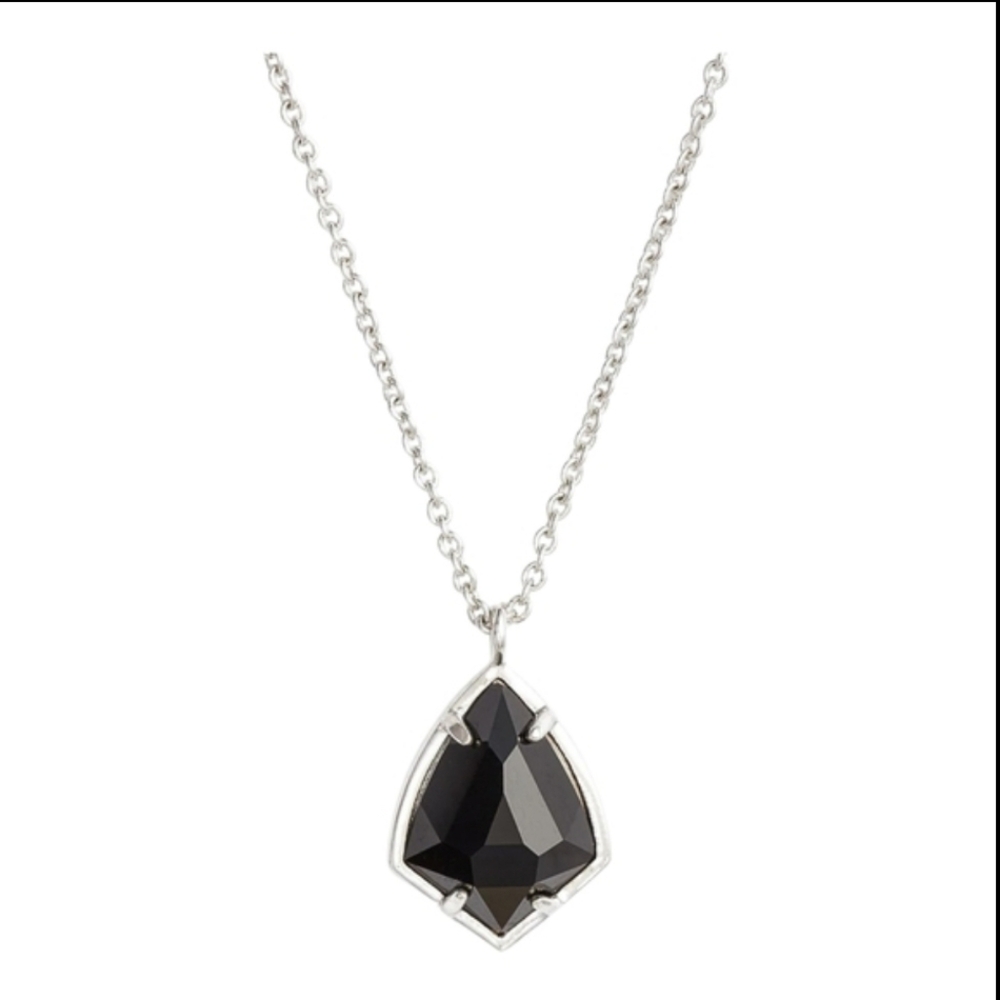 Kendra Scott Cory Semi-Precious Pendant Necklace Black, NWT